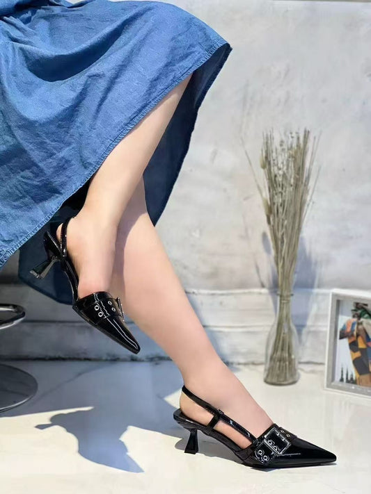 ART:L4131|SCARPE TACCHETTO  IN PELLE LUCIDA
