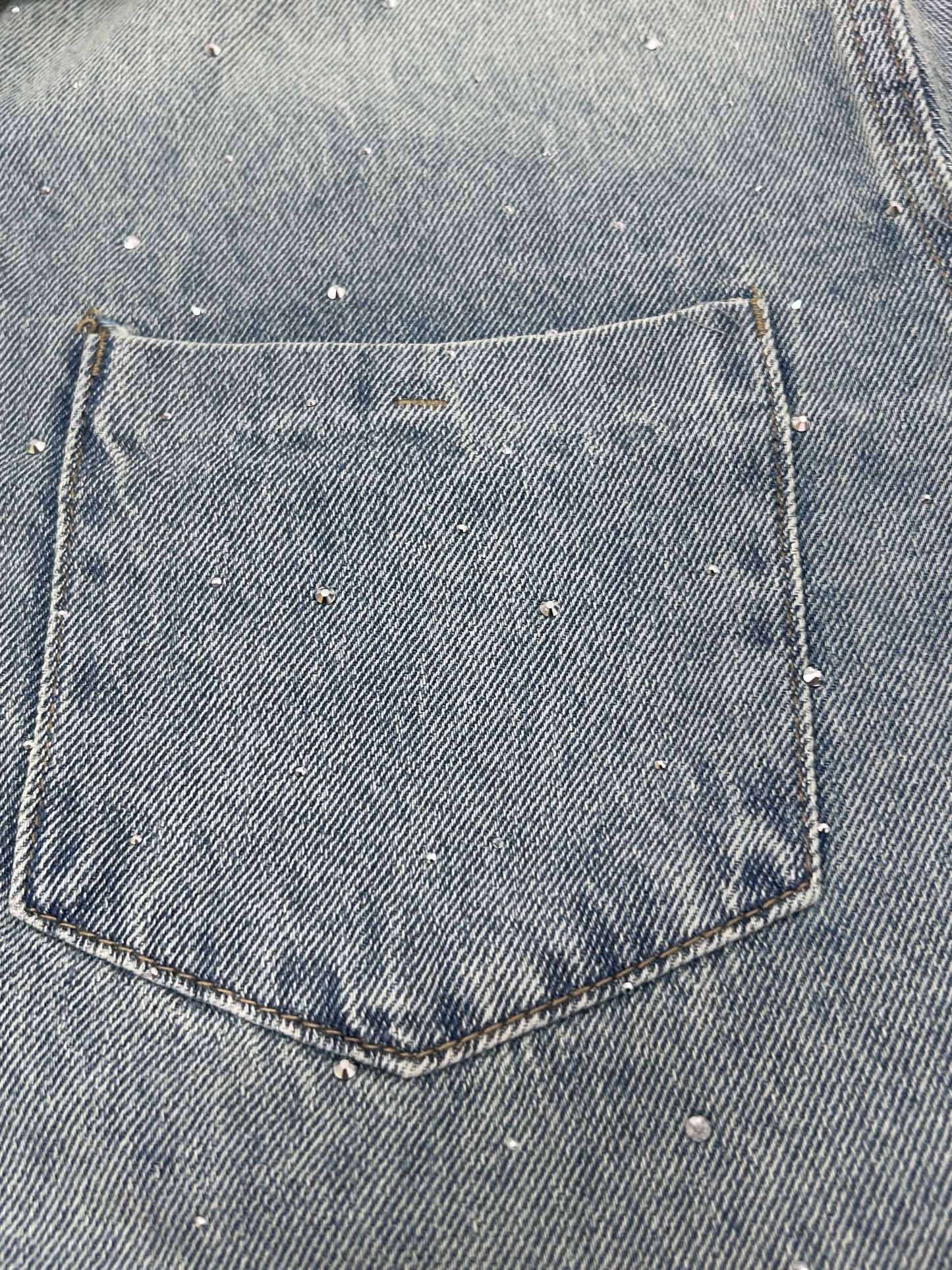 ART:LG679|CAMICIA IN JEANS CON STRASS